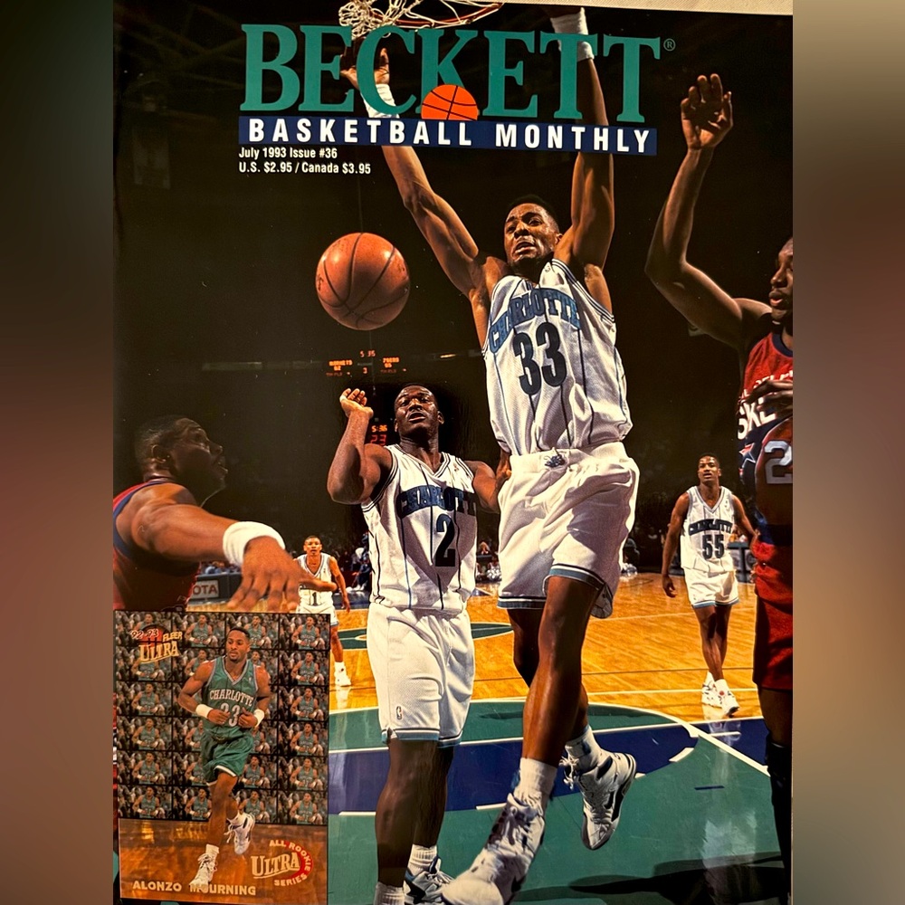 Beckett Basketball Monthly July 1993 #36 Alonzo Mourning Cover
